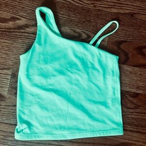 Athleta girl M/8-10 neon lime green athletic top with support